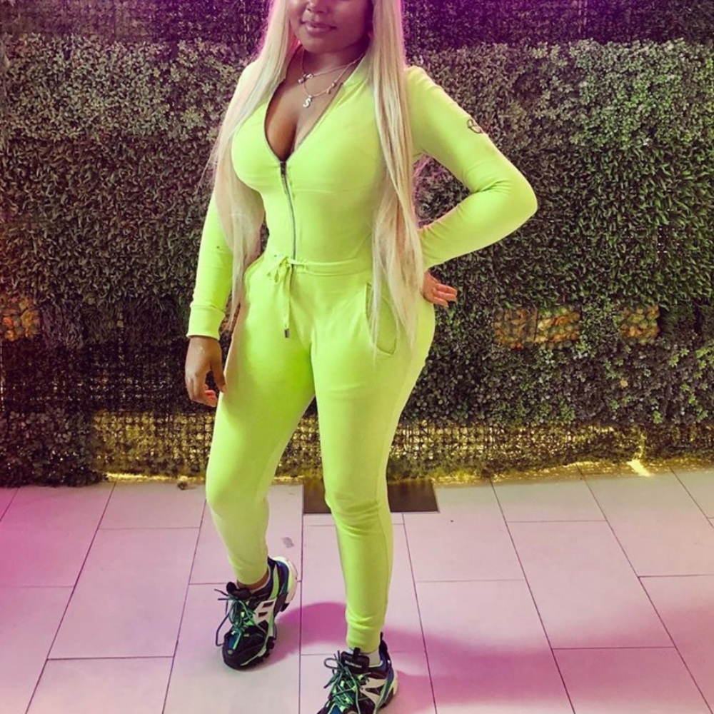 Lovello Elizabeth jumpsuit in Neon Green